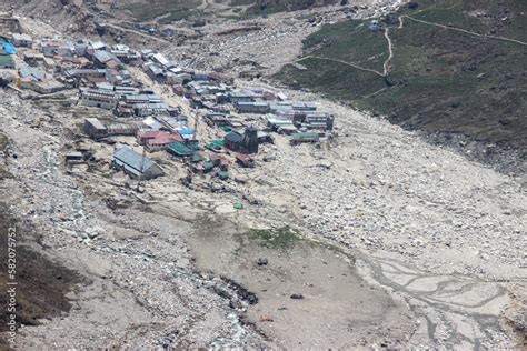 Kedarnath Temple Aerial View After Kedarnath Disaster Kedarnath