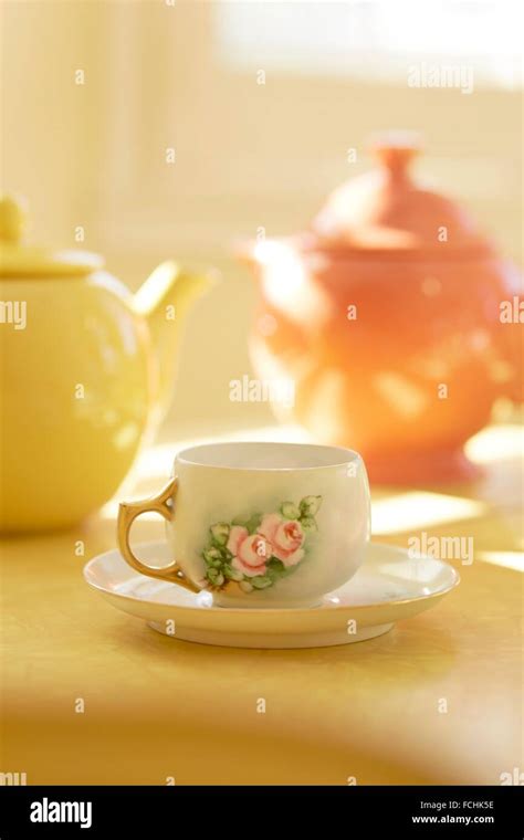 vintage tea cup Stock Photo - Alamy