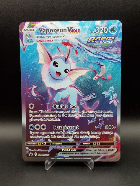 Pokemon Tcg Jumbo Vaporeon Vmax Swsh Premium Collection Promo