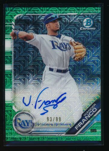 Wander Franco Auto Bowman Chrome Mega Box Green Mojo Refractor