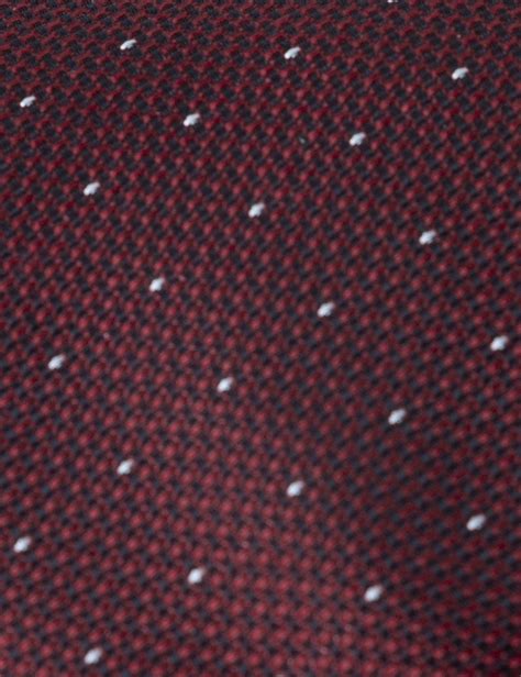 Men S Burgundy Small Spot Tie 100 Silk