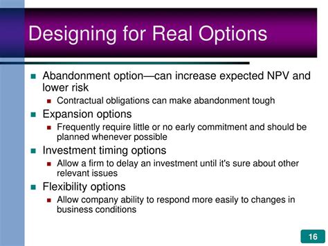 Ppt Risk Topics And Real Options In Capital Budgeting Powerpoint