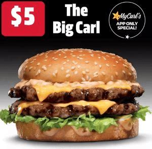 Deal Carl S Jr Big Carl Via App May Frugal Feeds