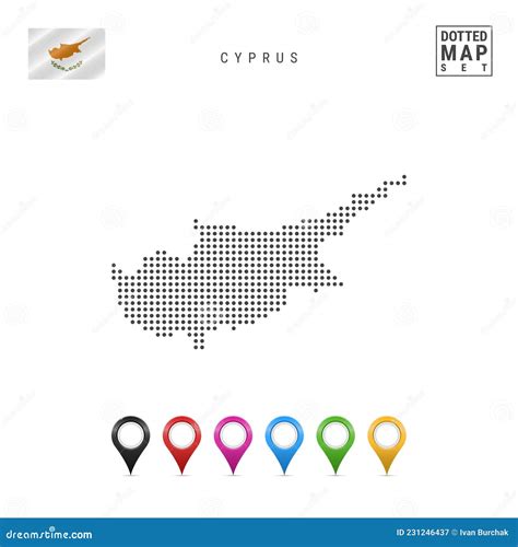 Vector Dotted Map Of Cyprus Simple Silhouette Of Cyprus The National