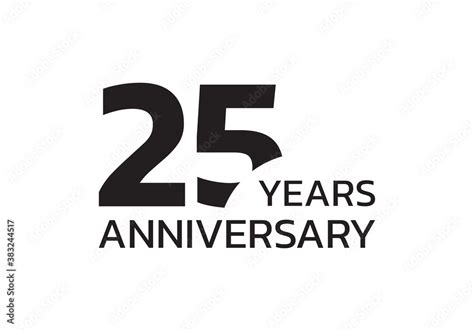 25th anniversary logo. 25 years celebrating icon or badge. Vector ...