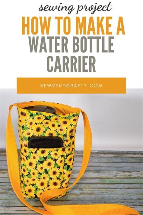 How To Sew A Water Bottle Carrier Bag Tote Bags Sewing Sewing