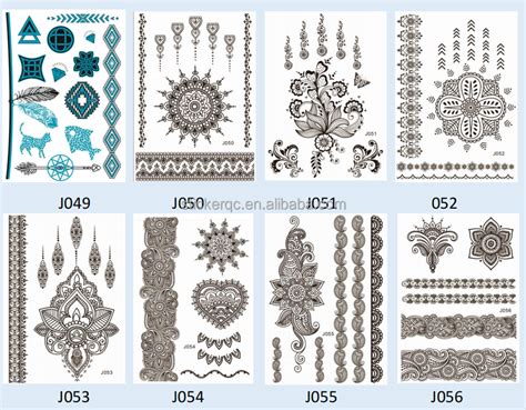 Waterproof Henna Tattoo Temporary Sticker Henna Stencils India Sticker