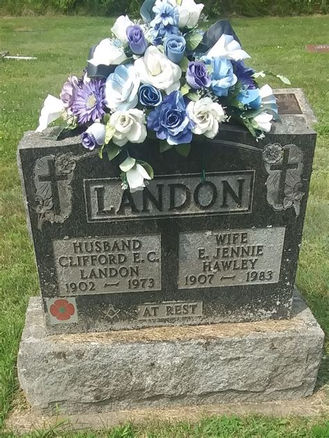 Tombstone Cliff Landon St Andrew S United Cemetery Coe Hill Ontario