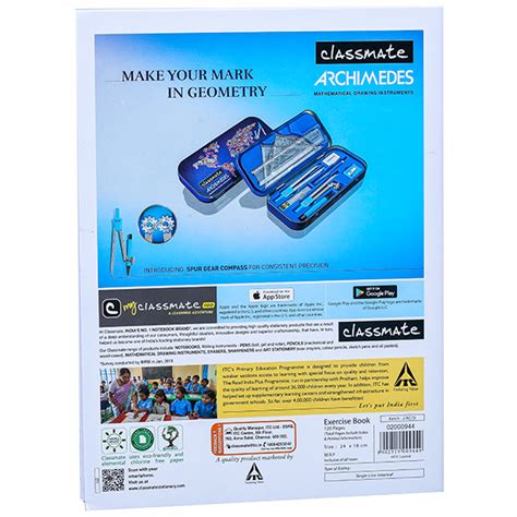 Buy Classmate Single Line Interleaf Notebook 24 Cm X 18 Cm 120 Pages