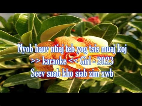 Nyob Hauv Ntiaj Teb Yog Tsis Muaj Koj Karaoke Girl Youtube