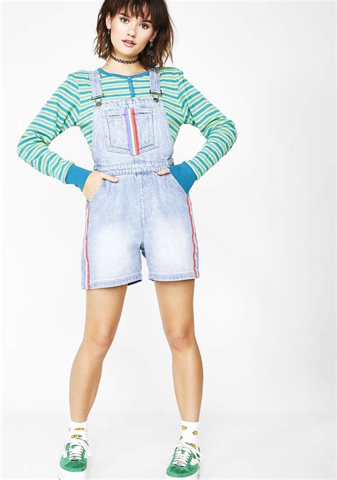 Delia S By Dolls Kill Back To 1999 Denim Shortalls Shortalls 90s