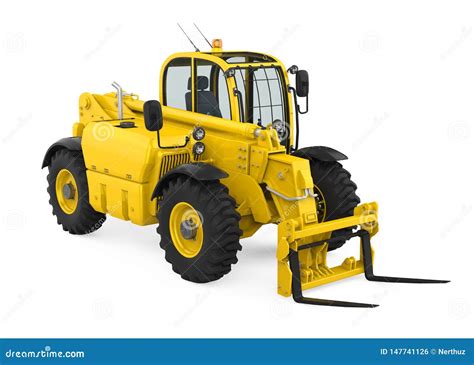 Telescopic Handler Isolated Stock Illustration Illustration Of Lifter