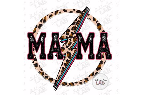 Mama Lightning Bolt Svg