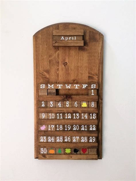 Blank Calendar Wooden Perpetual Calendar Wooden Calendar - Etsy