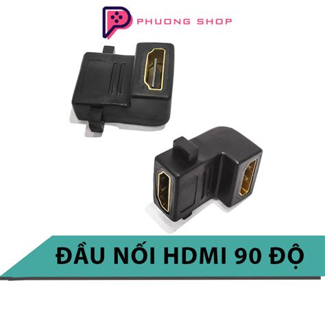 Đầu Nối Hdmi 2 đầu Cái Vuông Góc 90 độ đổi Góc Chữ L Loại Có Tai