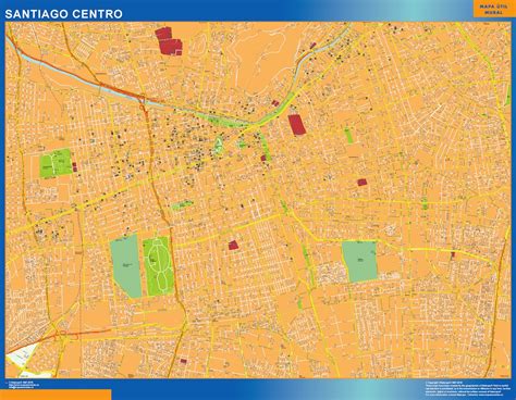 Santiago de Chile map from Chile | Wall maps of the world & countries for Australia