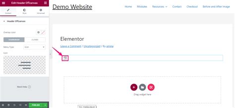 How To Create Elementor Off Canvas Menu Without Coding Easy Steps