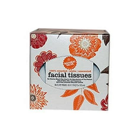 Natural Value Recycled Boutique Facial Tissues White Pack Of 36