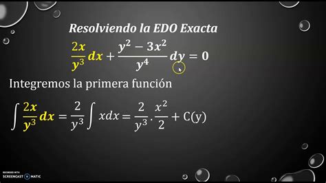 Ecuaciones Diferenciales Exactas Youtube