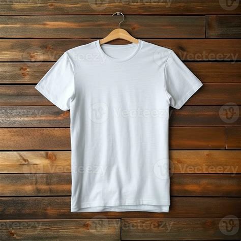 Illustration of a white plain t-shirt mockup, AI Generated 26356657 ...