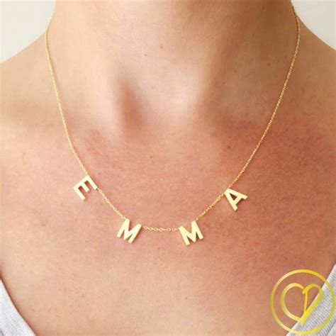 Collier Lettre Personnalis E Initiale Pr Nom En Plaqu Or Ou Platine