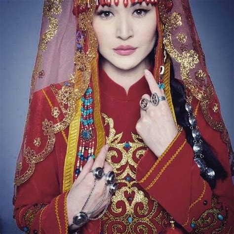 Kazakh Traditional Dress Kazakh Clothing Traditional Dresses Folk