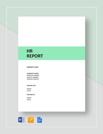 HR Report Template - 25+ Free Word, PDF, Apple Pages, Google Docs ...