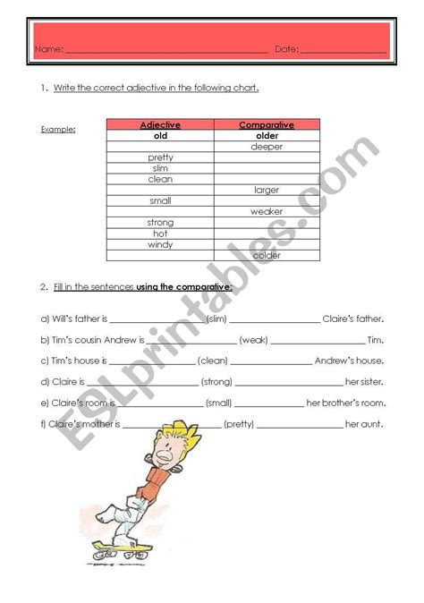 Degrees Of Comparison Worksheets For Kids