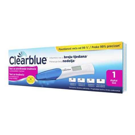 Clearblue Digital test za utvrđivanje trudnoće s pokazateljem tjedana