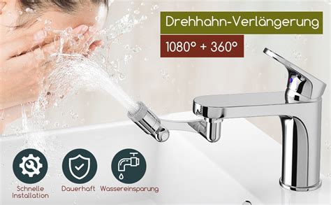 Drehbarer Wasserhahn Aufsatz Rosyney Grad Drehbarer