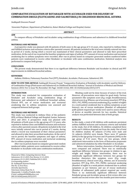 (PDF) COMPARATIVE EVALUATION OF ROTAHALER WITH ACCUHALER USED FOR ...