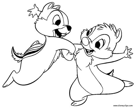 Chip and dale coloring pages to download and print for free