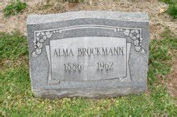 Alma Marie Auguste Laumann Brockmann Find A Grave Memorial