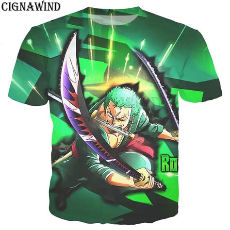 New Arrival Classic Anime One Piece Roronoa Zoro T Shirt Men Women D