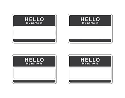 Premium Vector Name Tag Blank Sticker Hello My Name Is Isolated Flat