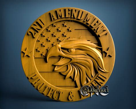 2nd Amendment 3d Stl Model 11341 Cnc Planet Art