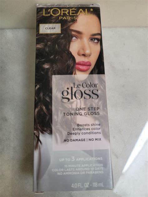 1 Box Loreal Le Color Gloss One Step Toning CLEAR Boosts Shine No