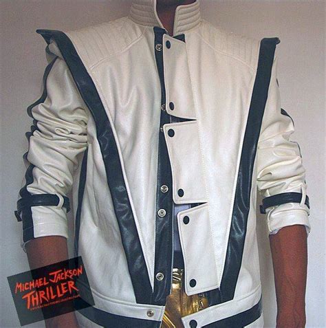 Michael Jackson Thriller White Leather Classic Jacket Global Mj Shop