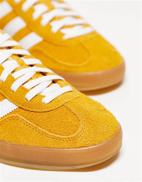 Adidas Originals Gum Sole Gazelle Indoor Sneakers In Yellow Lyst UK