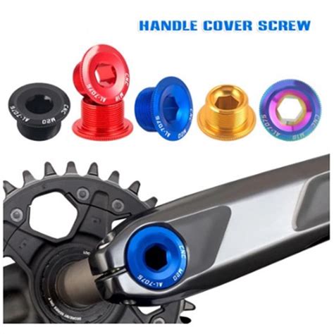 Bicycle Crank Arm Fixing Bolt Crankset Nut Aluminum Alloy Mtb Bike