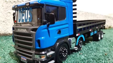 Miniatura Scania P Bi Truck Qualificado Arqueada Frete Gr Tis