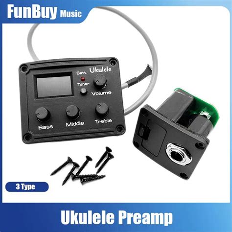 D Ukulele Uke Piezo Pickup Preamp Band Hawaii Mini Guitarra Eq