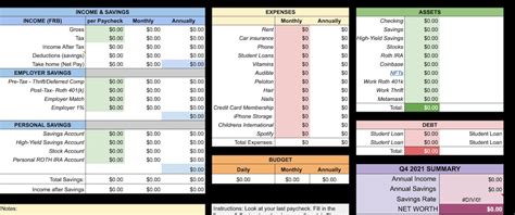 Financial Planning Sheet Know How Much You Save - Etsy