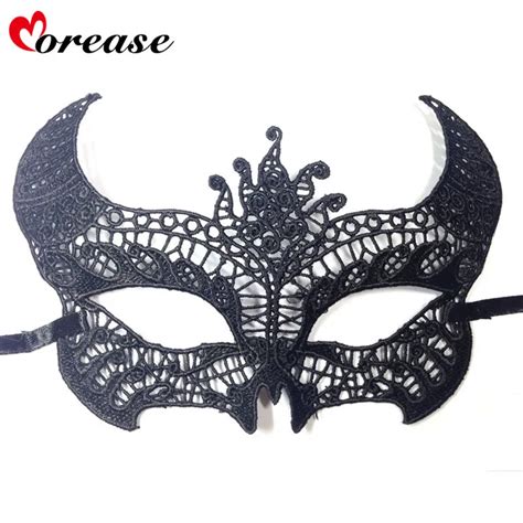 Morease Black Lace Sexy Eye Mask For Women Fetish Bdsm Slave Hood Sex