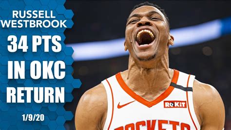 Russell Westbrook Gets Standing Ovation Drops 34 Points In Return To