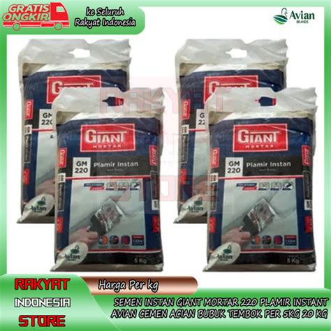 Jual Semen Instan Giant Mortar Plamir Instant Avian Cemen Acian