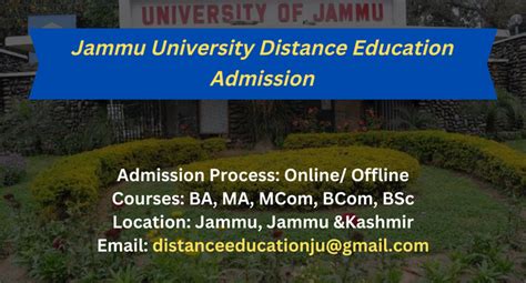 Jammu University Distance Education Admission Fee