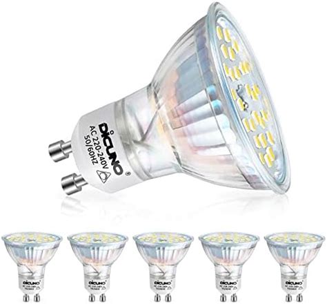 DiCUNO GU10 Dimmable LED Bulb 4 2W Daylight White 5000K Energy Saving