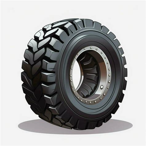 Tire 2d Cartoon Vector Illustration On White Background Hi 30694336