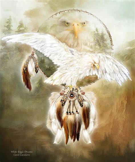 White Eagle Dreams Mixed Media by Carol Cavalaris - Fine Art America